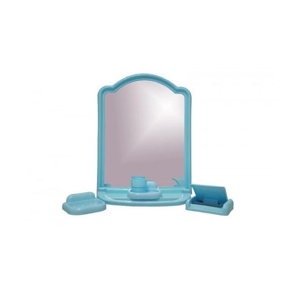 Набор для ванной с зеркалом. Набор для ванной Адрия 2003 с зеркалом/5. Зеркальный набор для ванной комнаты артикул РП-861. Набор для ванной комнаты "Алена-2003" 7 предметов, голубой.